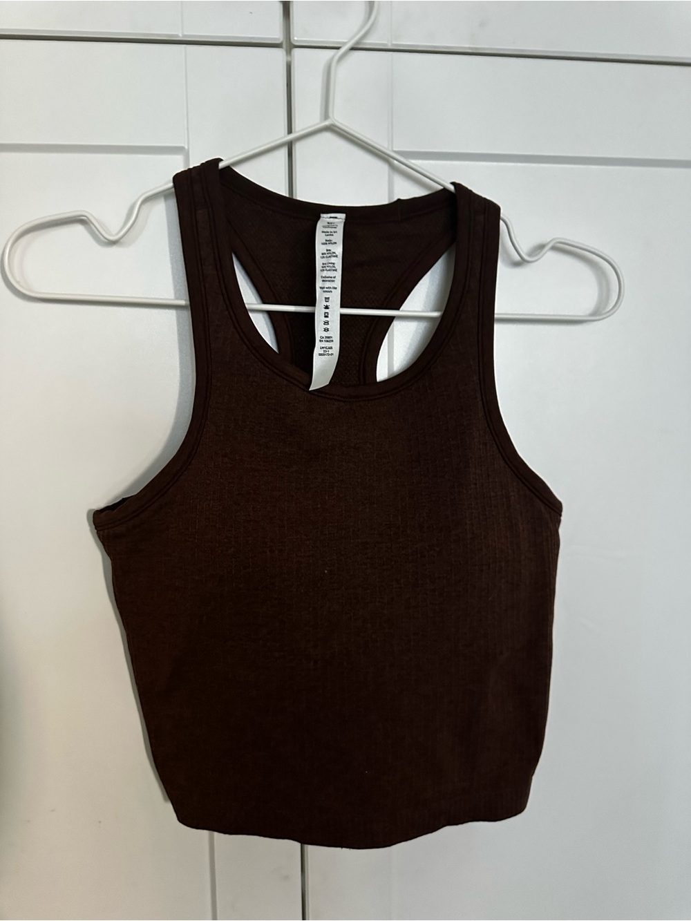 lululemon athletica Dark Brown Ribbed Racerback Tank